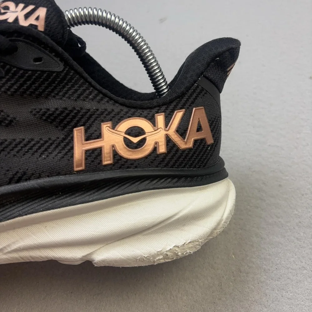 Hoka One One Clifton 9 Shoes Womens Size 11 Black Running Sneakers 1127896 BRGL